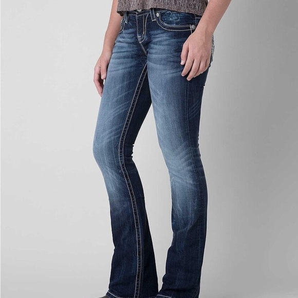 Miss Me Mid-Rise Boot Stretch Jean Size 26 STYLE ME8385BR - Picture 3 of 16